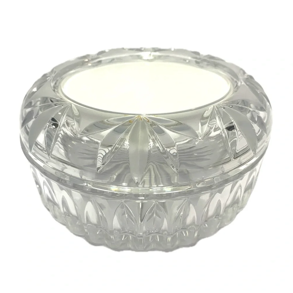 Vintage Studio Nova Poem Crystal Trinket Jewelry Box with Photo Frame Lid